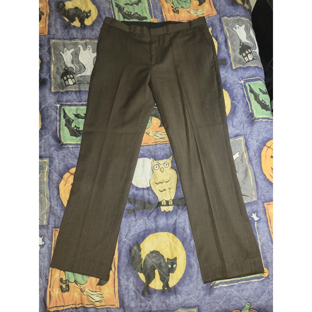 Kenneth Cole Wool‎ Pants 37x32.5 Chino Casual Dress 40R Business Career Charcoal